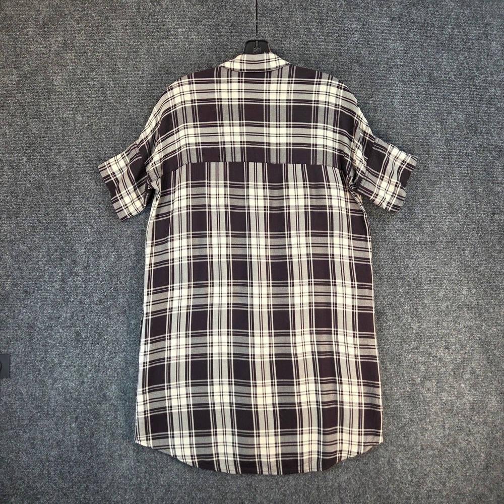 Madewell Plaid Shirt Dress Women's XS Relaxed Fit Casual Summer Mini Pockets - Picture 9 of 13